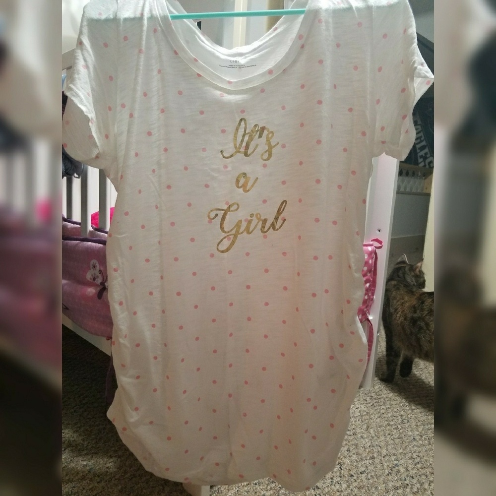 Maternity shirt.